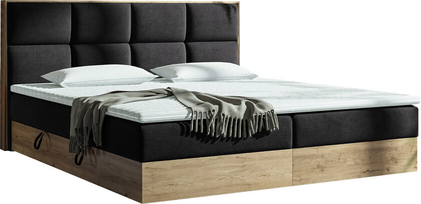 Oppbevaringsseng EUPHORIA 180x200 - Svart