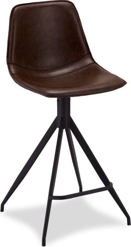 Stenbury Barstol Kunstlær - Mørkebrun