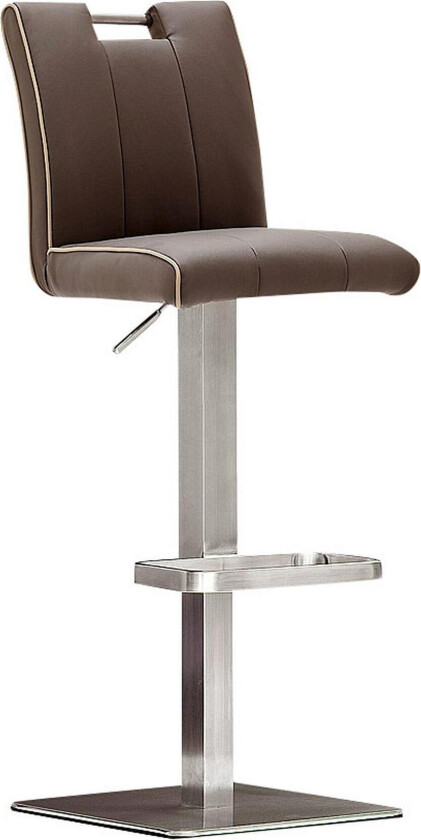 Navajo Barstol Kvadrat Stål - Mørkebrun