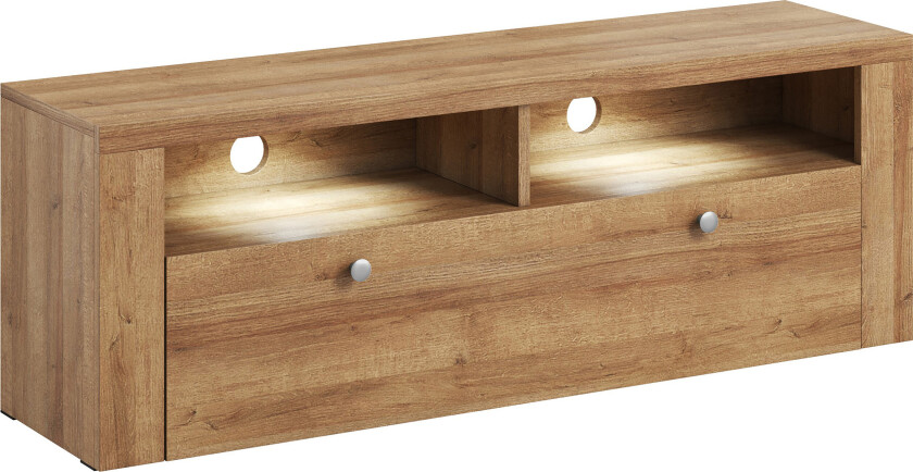 Cicely TV-benk 140 cm - tre/natur