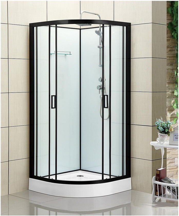 Dusjkabinett Bathlife Kyffe Rund - Svart