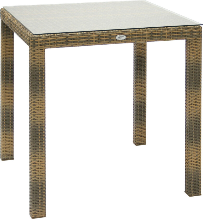 Bord WICKER 73x73xH71cm Klart glass -