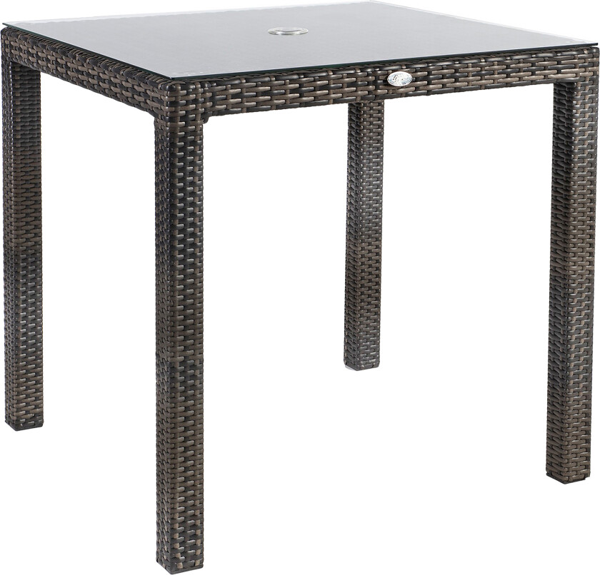 Bord WICKER 73x73xH71cm Klart glass -