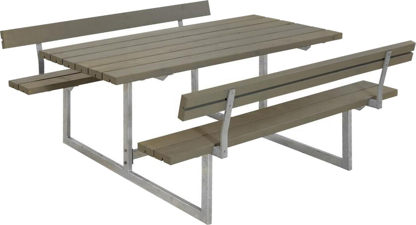 Basic bord- og benkesett med 2 ryggstøtter -