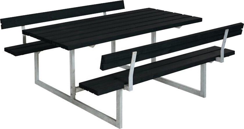 Basic bord- og benkesett med 2 ryggstøtter -