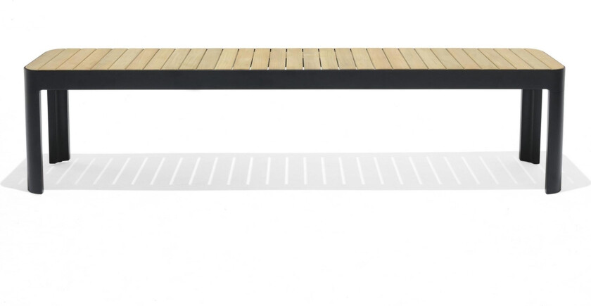 Portals Utebenk 182 cm - Svart/Tre