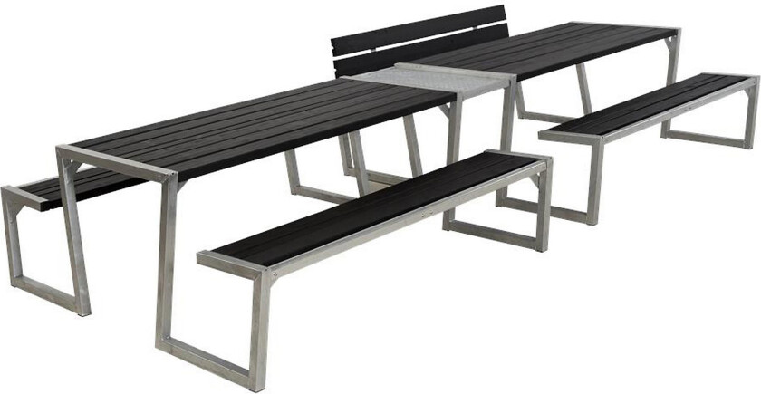 Bilde av Zigma Piknikbord med Benk 2-del - Svart