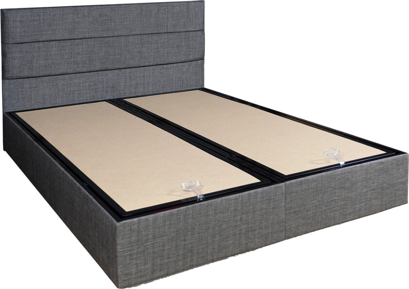 Argentu Sengeramme med Sengegavl 180x200 cm - Grå