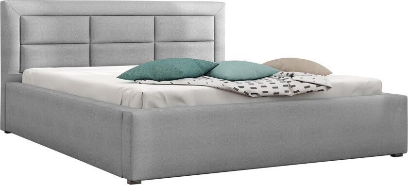 Axlunda Seng 200x200 cm Metallramme - Lysegrå