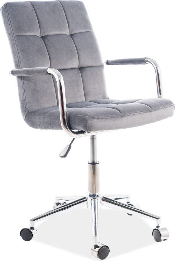 Hualcan Kontorstol Hev- og Senkbar - Fløyel/Turkis/Sølv