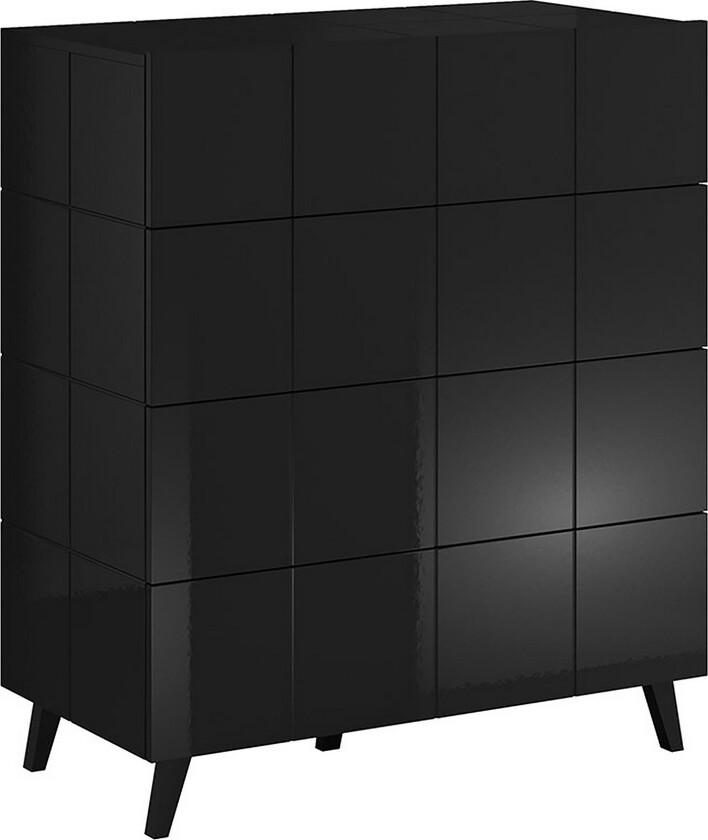 Reja Kommode 91 cm Høy - Svart