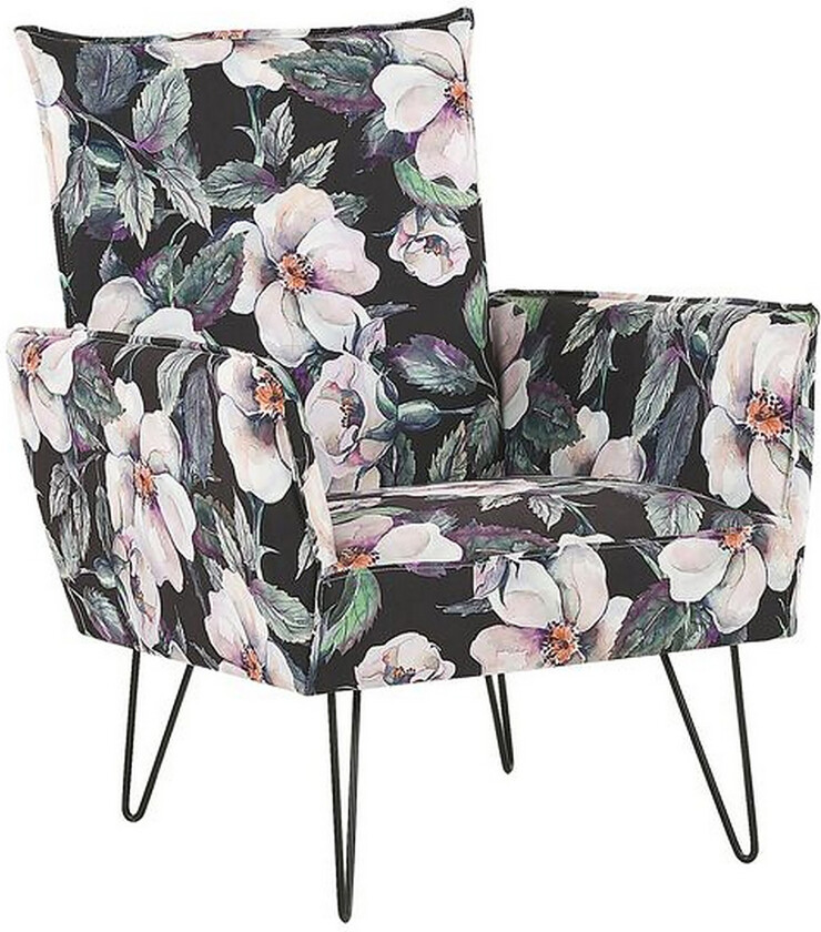 Ribelle Karmstol Floral - Svart