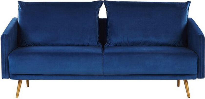 Maurana 3-seters Sofa - Fløyel/Marineblå