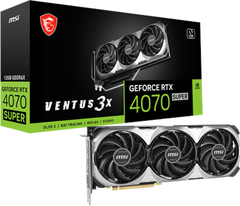 GeForce RTX 4070 SUPER VENTUS 3X OC - 12GB GDDR6X RAM - Grafikkort