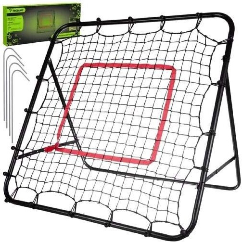 Bilde av Fotballmål med rebounder, justerbar vinkel, stabil jernramme