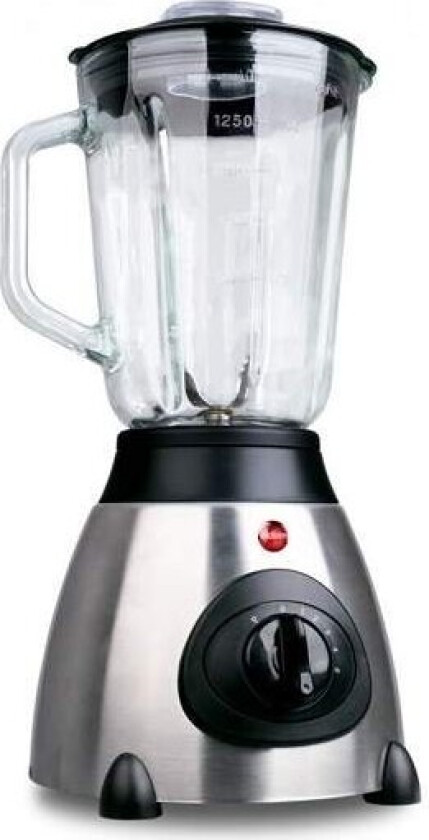 Blender i rustfritt stål med glasskanne, 5 hastigheter, 400W