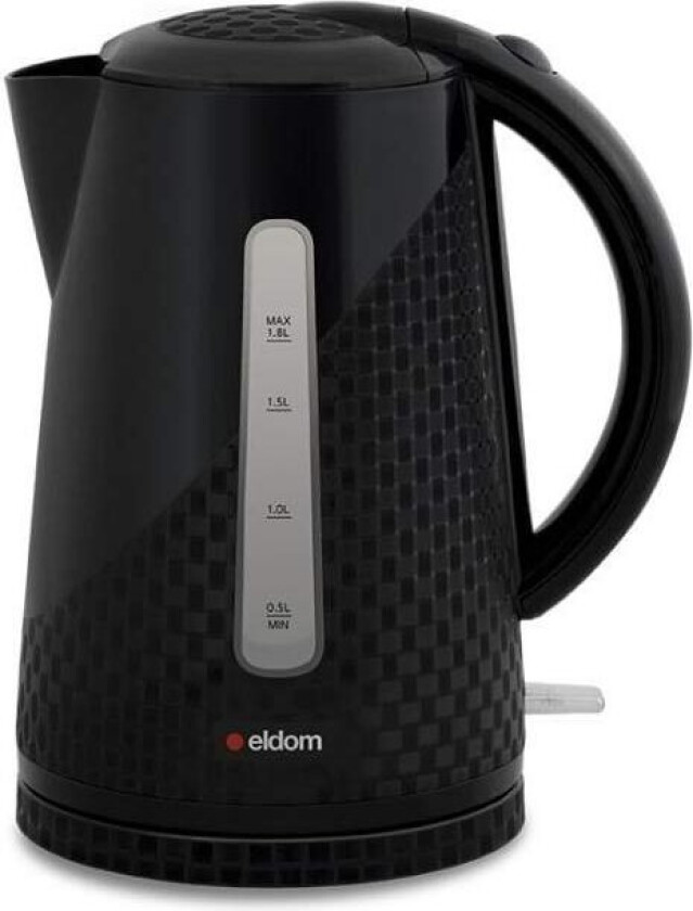 Trådløs vannkoker 1,8L, 2000W, svart, dreibar base