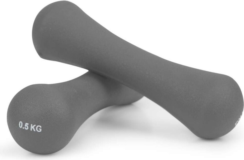 Bilde av Grå neopren manualer 2x 0,5 kg - Perfekt for hjemmetrening