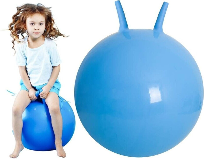 Hoppeball for barn 65cm - Blått og morsomt leketøy