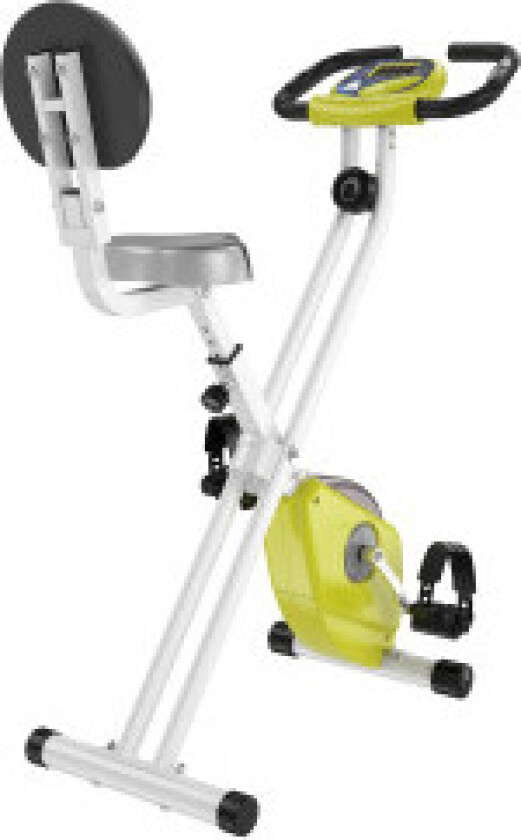 Treningssykkel F-Bike Sykkeltrener Med 8-Nivå Justerbar Magnetisk Motstand, Høydejusterbar Stål Gul + Hvit 43 X 97 X 109 Cm
