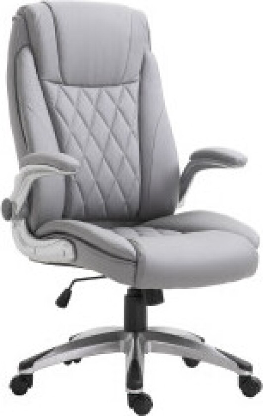 Kontorstol, Svingstol, Datamaskinstol, Ergonomisk, Vippefunksjon, Høydejusterbar, Nakkestøtte, Armlener, Kunstskinn