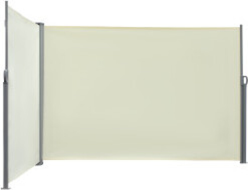 Sidemarkise Privatliv Og Solbeskyttelse, Siderullgardin, Uv-Beskyttelse, Polyester, Krem, 600X160Cm