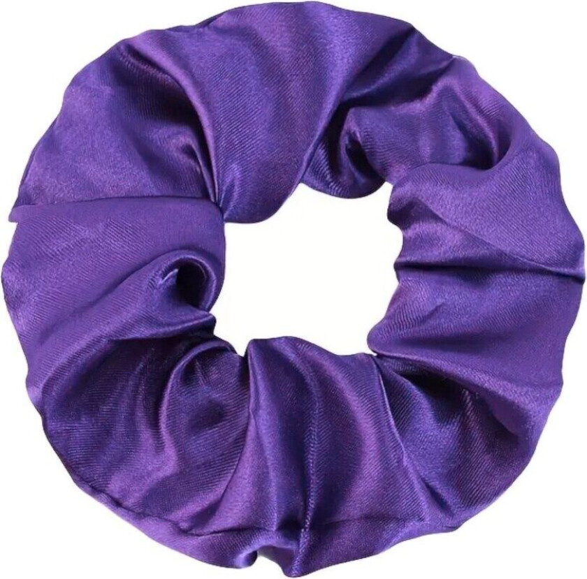 Hårstrikk - Scrunchie - Sateng - 9cm - Lilla