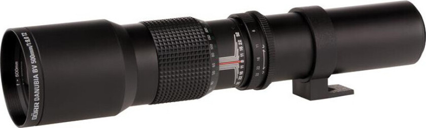 DANUBIA Blendenvorwahl teleobjektiv - 8.0 zoom, 500 mm, T2-tilkobling, Ã70 mm