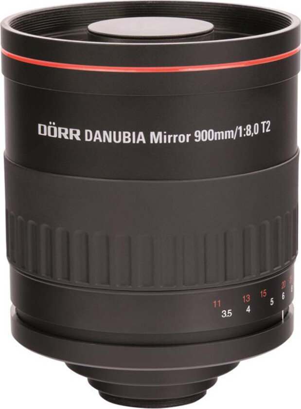 DÃRR speil teleobjektiv - 8,0 zoom, 900 mm, T2-tilkobling, Ã110 mm