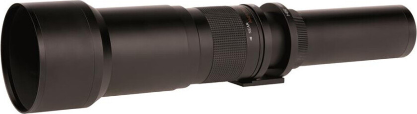 DÃRR teleobjektiv - 8.0 zoom, 650-1300 mm, T2-tilkobling, Ã105 mm - svart