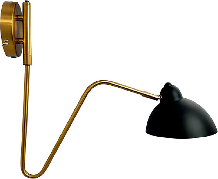 - Futura Vegglampe Black/Brass
