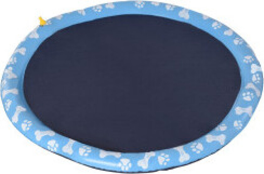 Splash Sprinkler Pad 150 Cm Splash Water Lekematte For Hunder, Vann Sprinkler, Anti-Skli, Utendørs, Pvc, Blå
