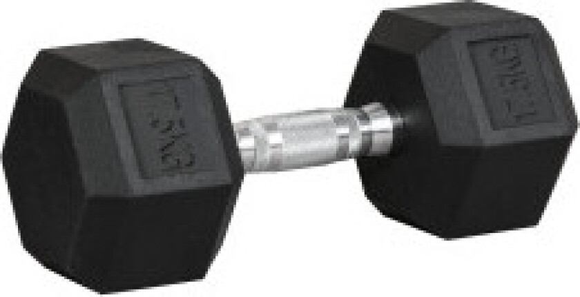Bilde av Hexagon Rubber Dumbbells 17,5 Kg Støpejern Styrketrening Svart