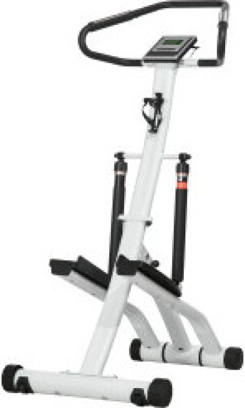 Stepper Med Håndtak, Fitnesstreningssykkel Med Lcd-Skjerm, Treningssykkel Med 12 Motstandsnivåer Sort + Sølv 80 X 61 X 134 Cm