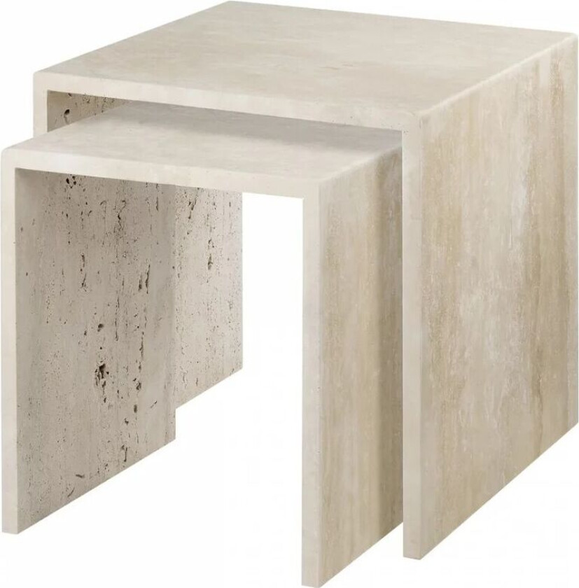 Bilde av Varu sidebord 2 deler Travertine