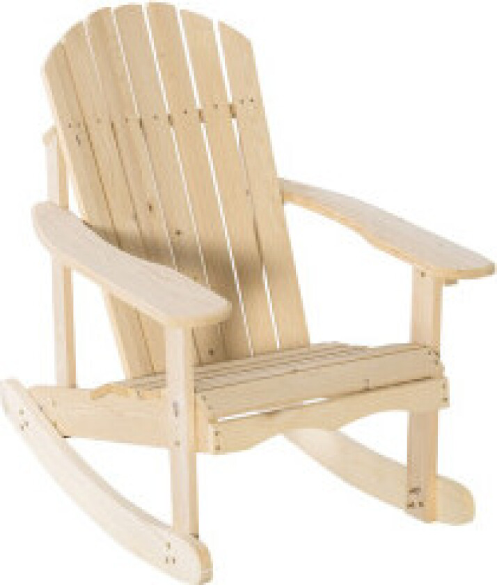 Adirondack Gyngestol Hagestol Laget Av Furu Terrassestol Hagestol Gyngestol Hagemøbler Balkongstol Naturlig 74 X 97 X 92 Cm