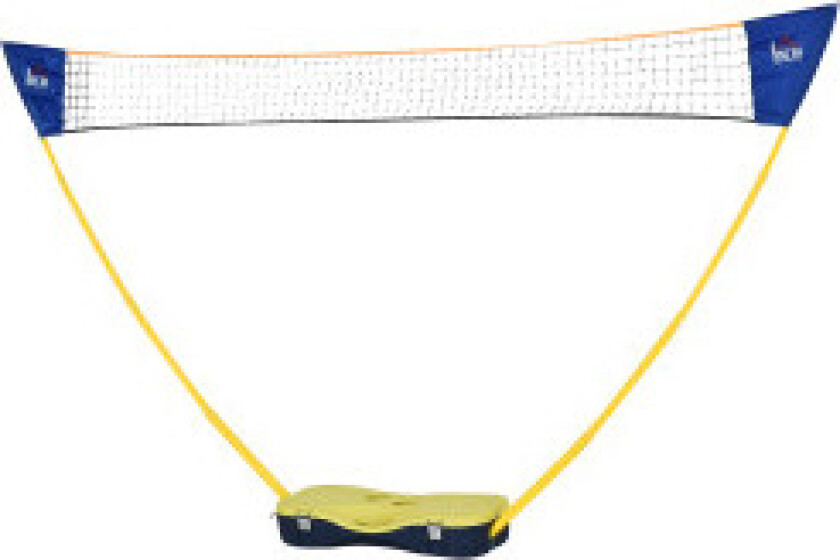Bilde av Badmintonnett Med Stativ, Badmintonnettstativ, Bærbart Nettstativ, Badmintonnett Med 4 Badmintonracketer, Utendørssport, Gul+Blå