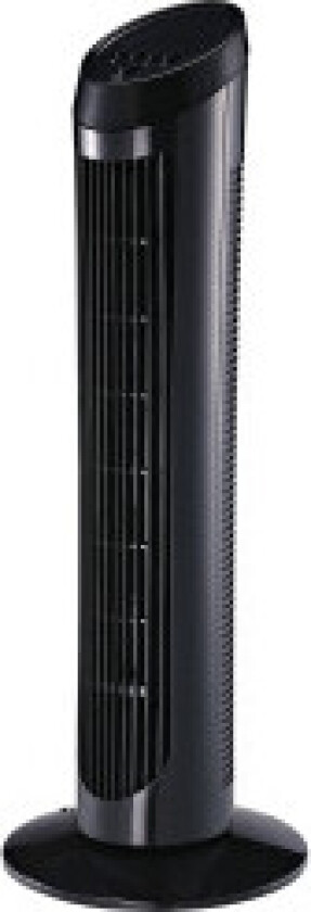 Tårnvifte Pidestallvifte Med 3 Ventilasjonsnivåer, 70° Oscillasjon, 45 W, Abs, Svart, Ø27 X H75 Cm
