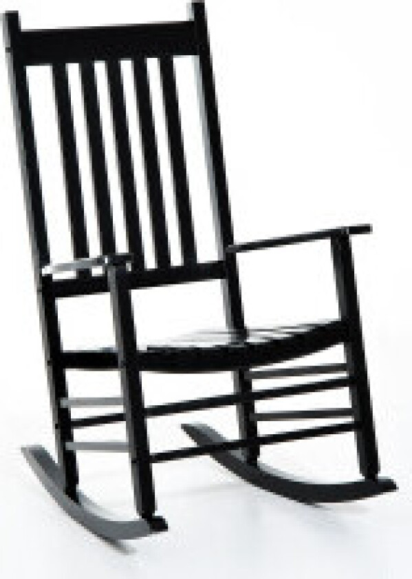 Gyngestol Wooden Swing Stol Armlene Relax Stol Hagestol Svart 69X86X115Cm