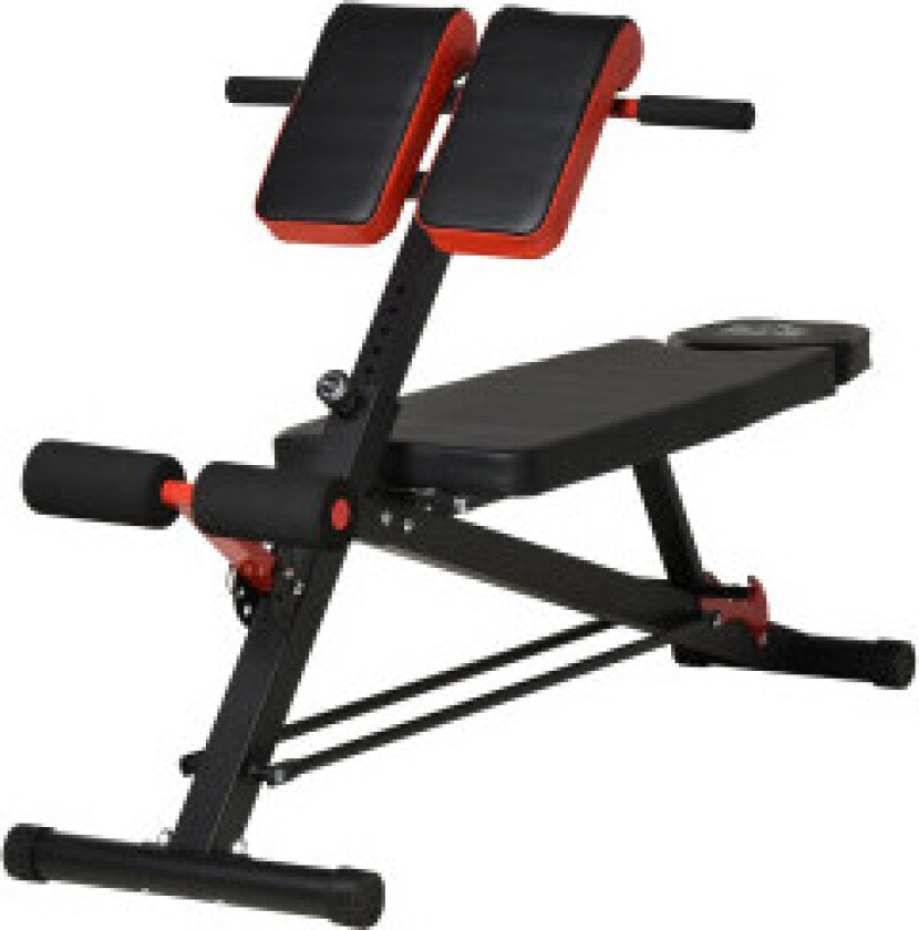 Multivektsbenk, Justerbar Treningsbenk, Skråbenk, Magetrener, Svart, 64 X 146 X 73,5-85 Cm