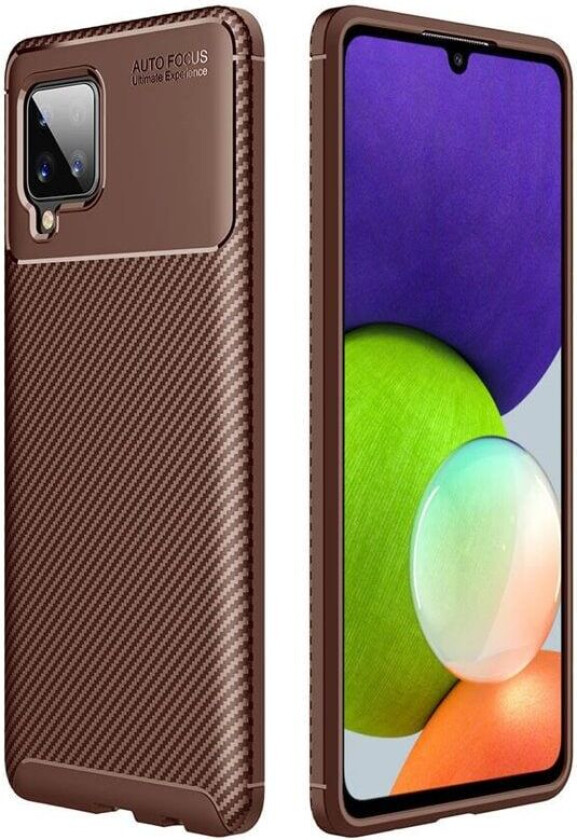 Karbon silikon Deksel Samsung Galaxy A22 4G : Farge - brun