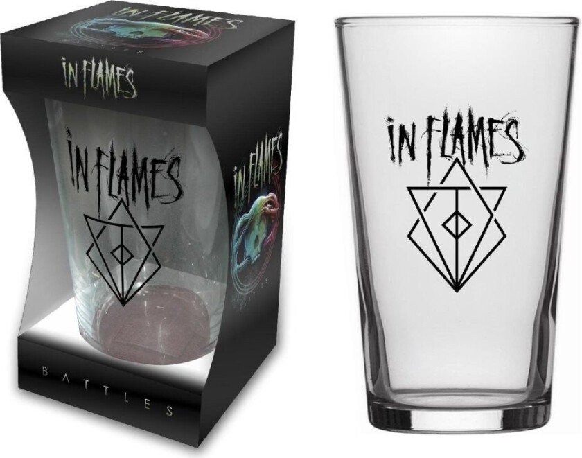 IN FLAMES - BATTLES - BEER GLASS (BOXED)