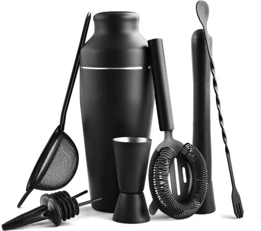 Cocktail shaker set matt svart