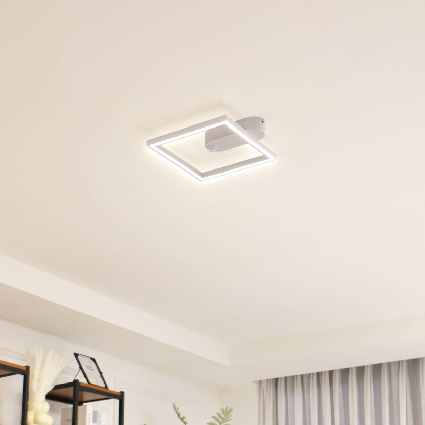 LED-taklampe Yulla, hvit, med bevegelsesdetektor