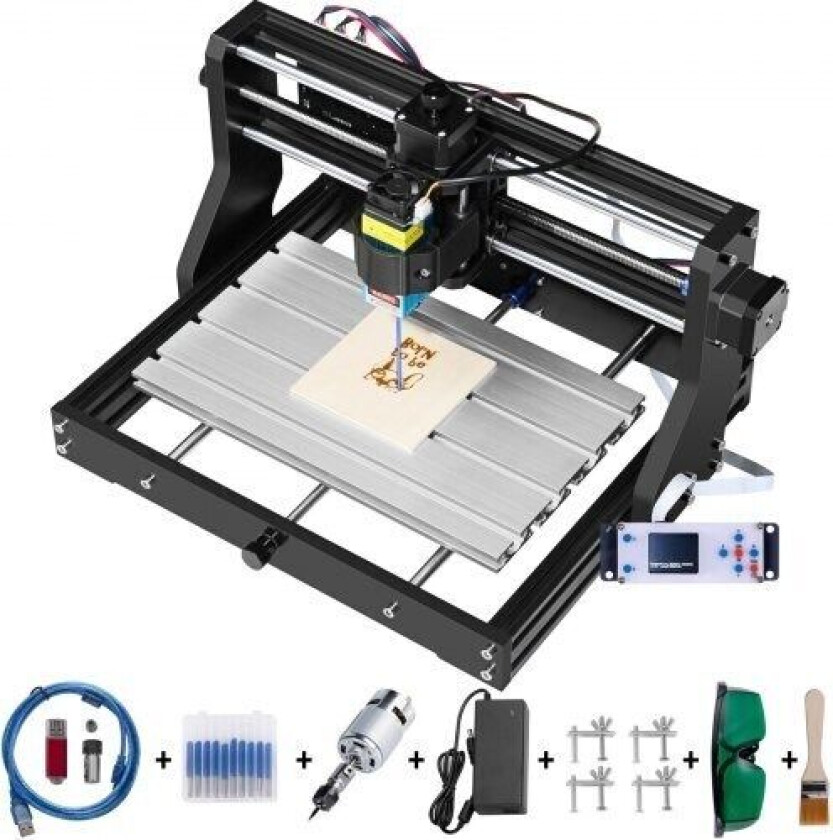 Cnc 3018 Pro 15W Cnc 3018 300×180×45mm Cnc Machine GRBL Control Mini Laser Graver Med Offline Controller 3 Aks lasergraveringsmaskin for utskjæring F