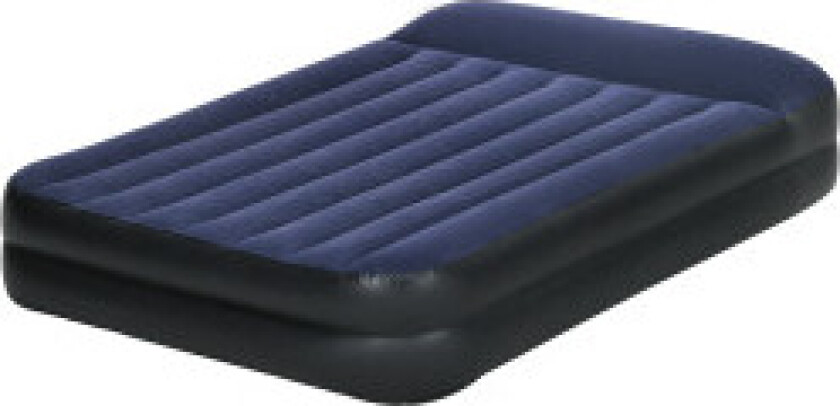 Luftseng Dobbel Luftmadrass For 2 Personer Med Elektrisk Pumpe Og Pute, Mørkeblå, 203X152X46Cm