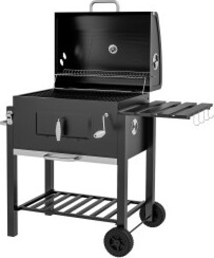 Grill Cart Kullgrill Bbq Stående Grill, Rustfritt Stål, Svart, 113X65X108Cm