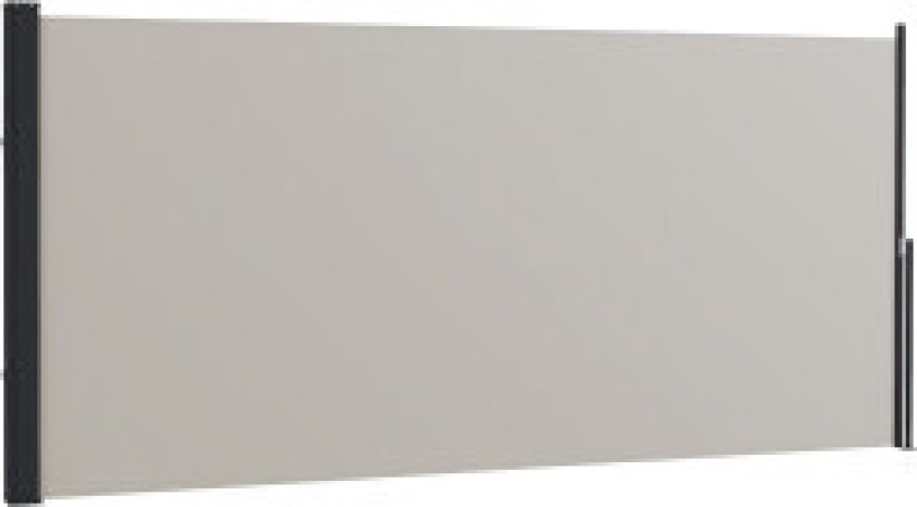 Uttrekkbar Sidemarkise, 300 X 140 Cm Hagemarkise, Personvernskjerm Med Uv-Beskyttelse, Vindbeskyttelse, Metall, Polyester, Lys G