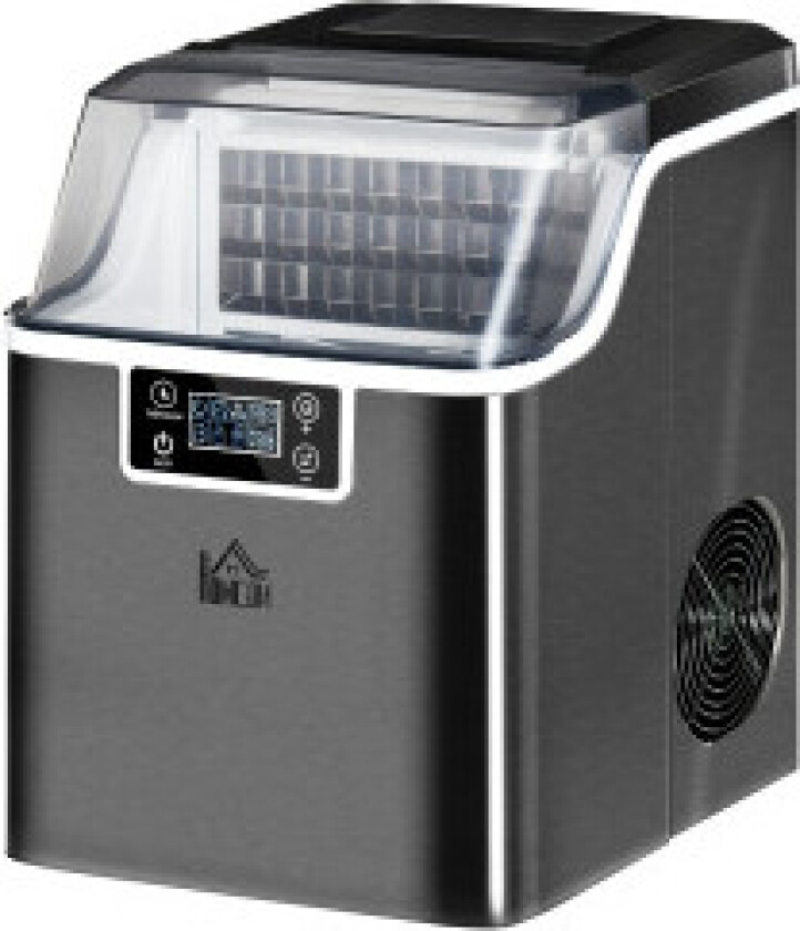 Isbitmaskin 20 Kg/24 Timer 2,3 L Isbitmaskin Med 3,2 L Vanntankskjerm Isbitmaskin - Selvrensende Svart