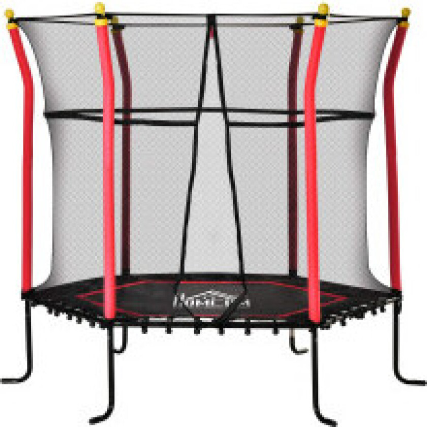 160 Cm Trampoline For Barn Hagetrampolin Med Sikkerhetsnett Kanttrekk Fitness Trampoline Mini Trampoline Med Nett For 3-10 År Ba